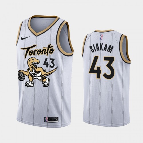 Men's Toronto Raptors Pascal Siakam 2021-22 City Edition White Jersey