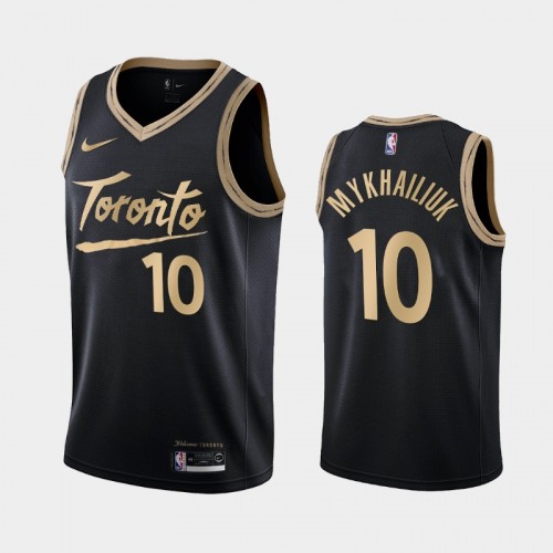 Toronto Raptors Sviatoslav Mykhailiuk Men #10 City Edition Black Jersey