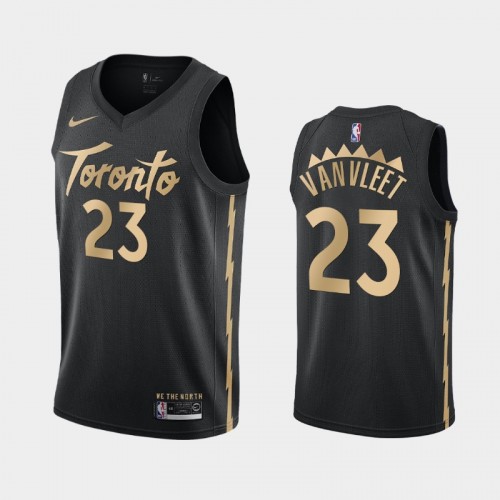 Men's Toronto Raptors #23 Fred VanVleet 2019-20 City Black Jersey