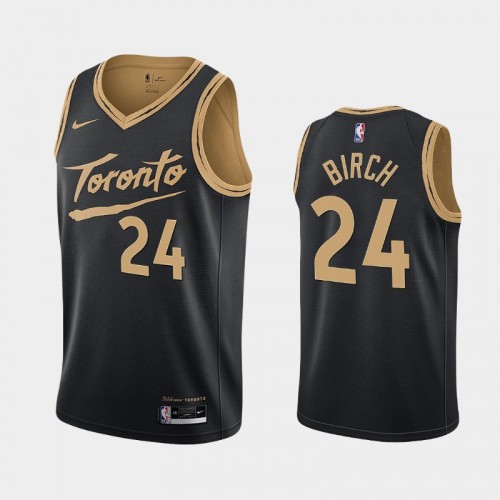 Men's Toronto Raptors #24 Khem Birch 2021 City Black Jersey