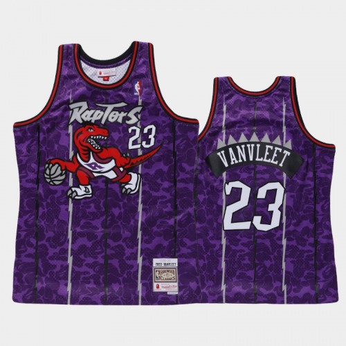 Men's Toronto Raptors #23 Fred VanVleet Purple BAPE X Mitchell Classic Jersey