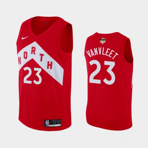 Men's Toronto Raptors #23 Fred VanVleet Red 2019 NBA Finals Earned Jersey