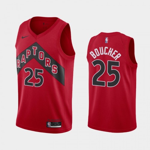 Men's Toronto Raptors #25 Chris Boucher 2020-21 Icon Red Jersey