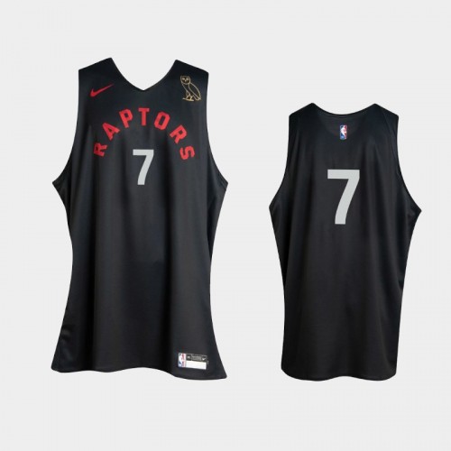 Toronto Raptors #7 Kyle Lowry 2020 OVO x Raptors Reversible Black Practice Jersey