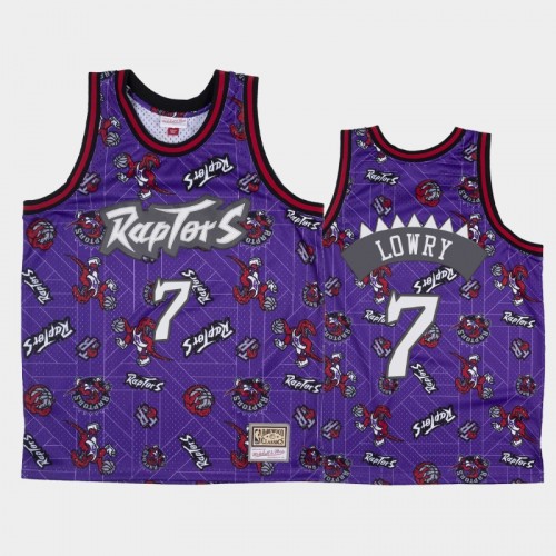 Kyle Lowry Toronto Raptors #7 Purple Tear Up Pack Hardwood Classics Jersey