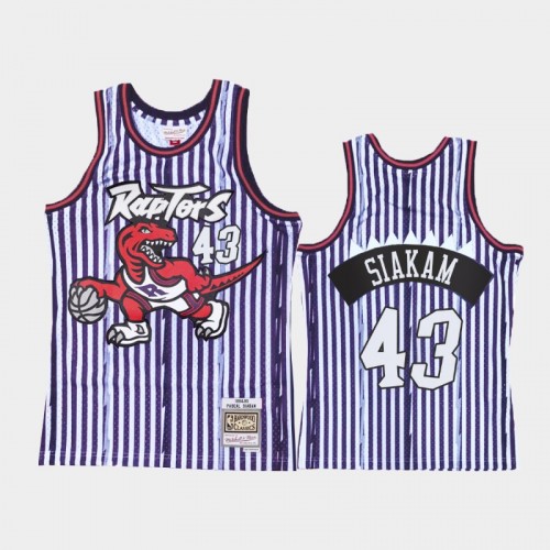 Toronto Raptors #43 Pascal Siakam Striped Purple Jersey