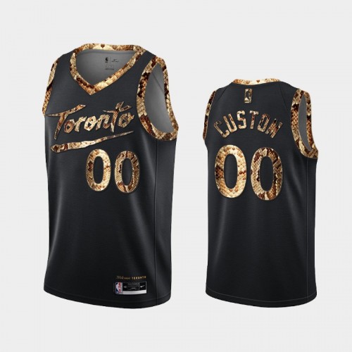 Toronto Raptors Custom Men #00 Python Skin Black 2021 Exclusive Edition Jersey