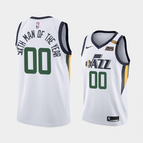 Utah Jazz Jordan Clarkson Men #00 2021 Sixth Man of the Year White Awards Jersey