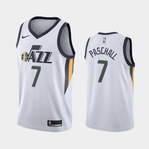 Utah Jazz Eric Paschall Men #7 Association Edition 2021 Trade White Jersey