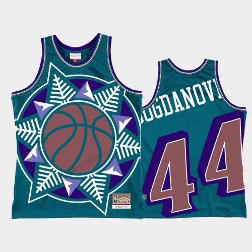 Utah Jazz #44 Bojan Bogdanovic Teal Big Face 2.0 Jersey