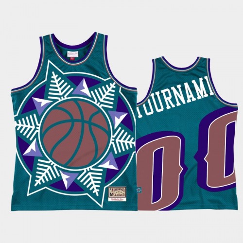 Utah Jazz #00 Custom Teal Big Face 2.0 Jersey