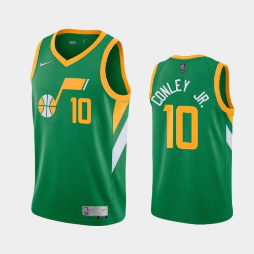 Men's Utah Jazz #10 Mike Conley Jr. 2021 Earned Green Jersey