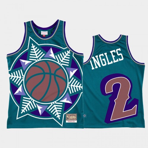 Utah Jazz #2 Joe Ingles Teal Big Face 2.0 Jersey