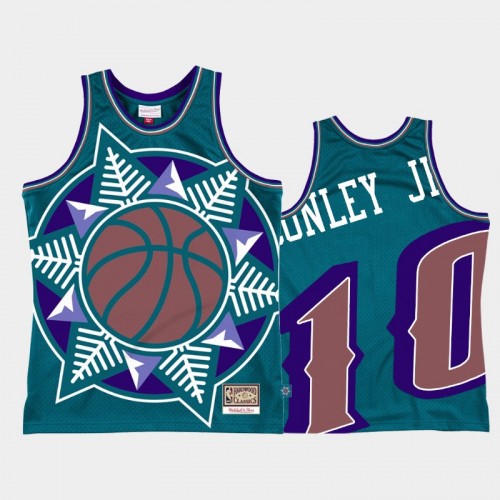 Utah Jazz #10 Mike Conley Jr. Teal Big Face 2.0 Jersey