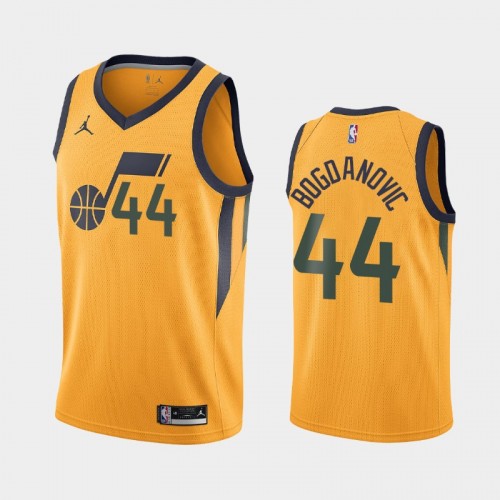 Men's Utah Jazz #44 Bojan Bogdanovic 2020-21 Statement Gold Jersey