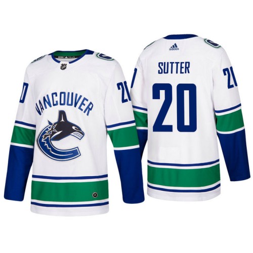 #20 Brandon Sutter White 2017-2018 Season Away Jersey