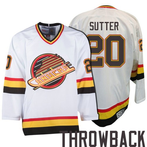 #20 Brandon Sutter White Premier Throwback Jersey