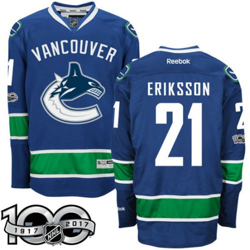 #21 Loui Eriksson Royal 2017 Anniversary Patch Player Jersey
