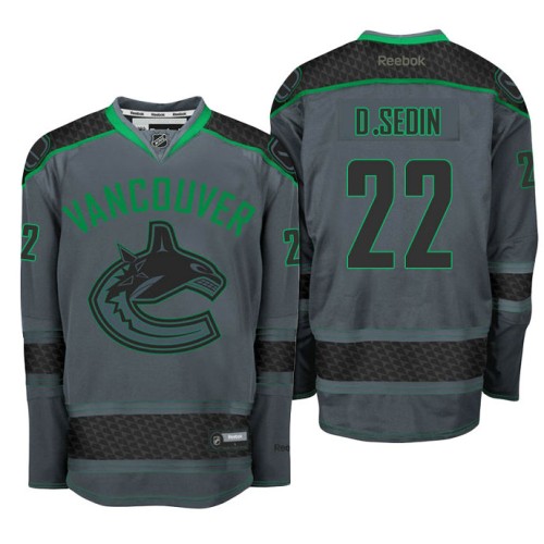#22 Daniel Sedin Storm Cross Check Fashion Jersey