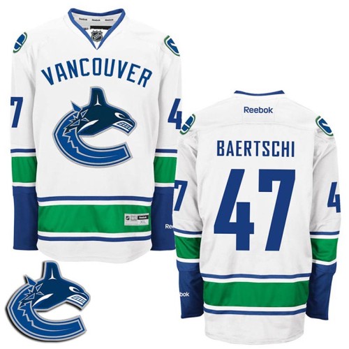 Sven Baertschi #47 White Away Premier Jersey