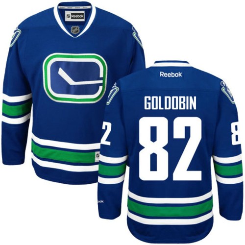 Nikolay Goldobin #82 Blue Alternate Premier Jersey
