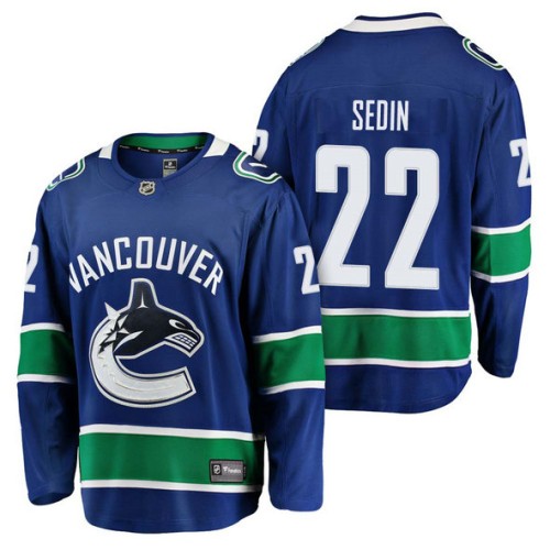 #22 Breakaway Player Daniel Sedin Jersey Blue