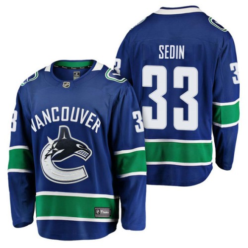#33 Breakaway Player Henrik Sedin Jersey Blue