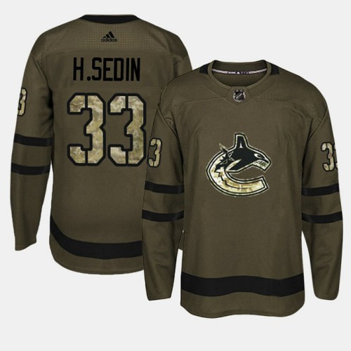 #33 Camo Salute To Service Henrik Sedin Jersey