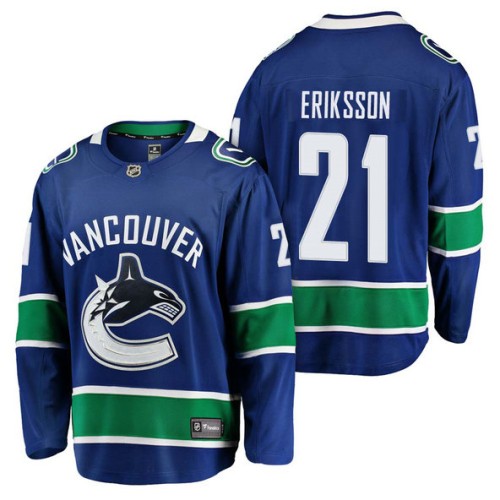 #21 Breakaway Player Loui Eriksson Jersey Blue
