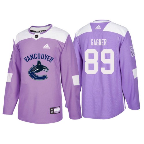 #89 Sam Gagner Purple Hockey Fights Cancer Authentic Jersey