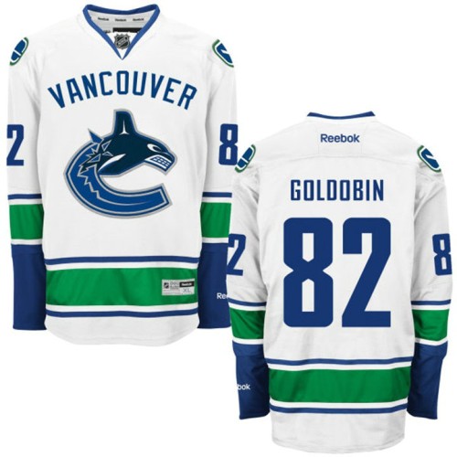 Nikolay Goldobin #82 White Away Premier Jersey