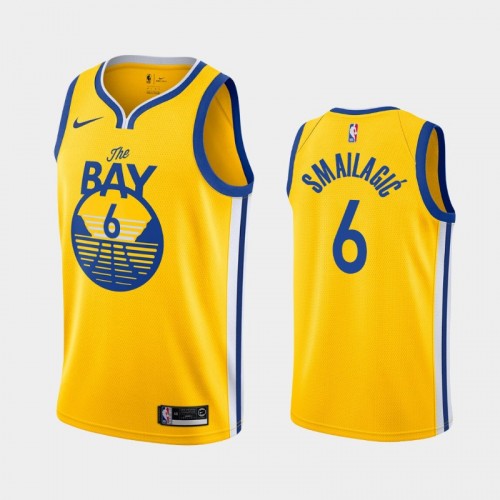 Men's Golden State Warriors #6 Alen Smailagic Gold Statement The Bay Jersey