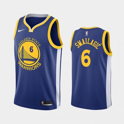 Golden State Warriors Icon #6 Alen Smailagic Royal 2019 NBA Draft Jersey