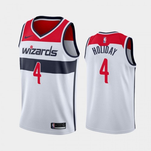 Washington Wizards Aaron Holiday Men #4 Association Edition 2021 Trade White Jersey