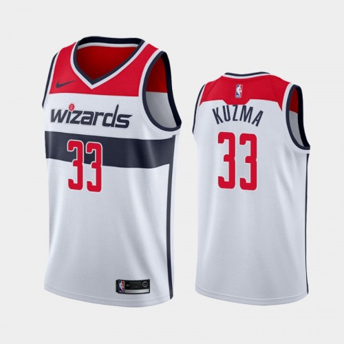 Washington Wizards Kyle Kuzma Men #33 Association Edition 2021 Trade White Jersey