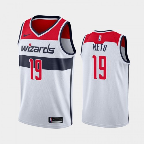 Men's Washington Wizards Raul Neto #19 2020-21 Association White Jersey