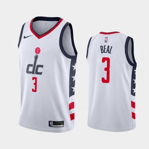 Men's Washington Wizards #3 Bradley Beal 2019-20 City White Jersey