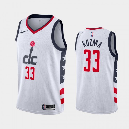 Washington Wizards Kyle Kuzma Men #33 City Edition 2021 Trade White Jersey