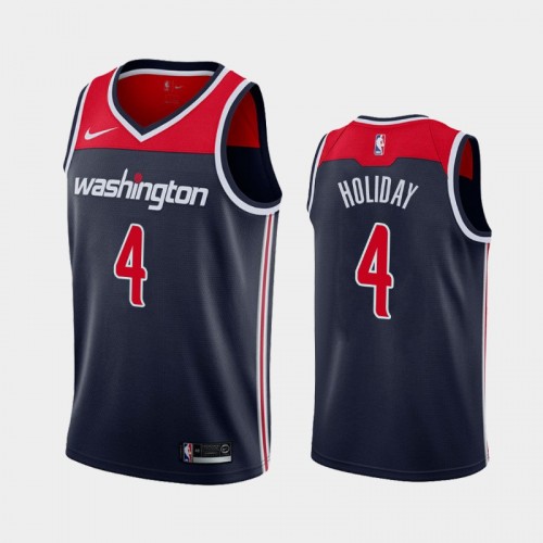 Washington Wizards Aaron Holiday Men #4 Statement Edition 2021 Trade Navy Jersey