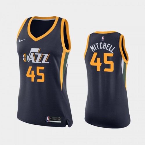 Women's Utah Jazz Donovan Mitchell #45 Navy Icon Jersey