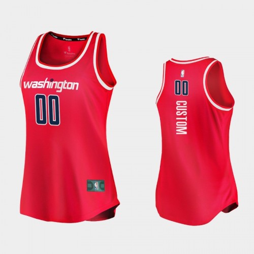 Women Washington Wizards Custom #00 Red 2021 Replica Icon Edition Jersey