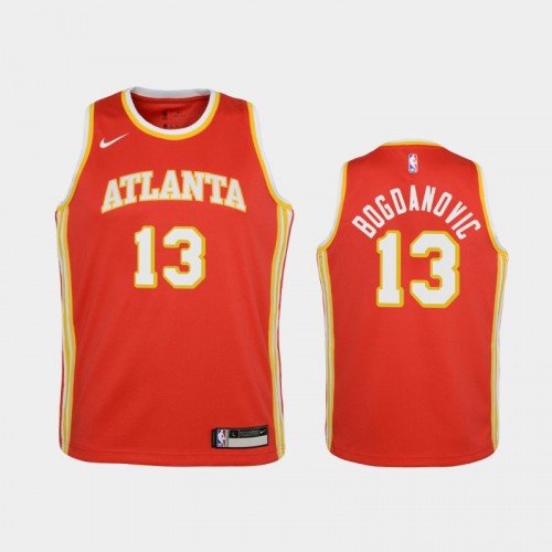 Youth 2020-21 Atlanta Hawks #13 Bogdan Bogdanovic Red Icon Jersey