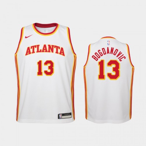 Youth 2020-21 Atlanta Hawks #13 Bogdan Bogdanovic White Association Jersey