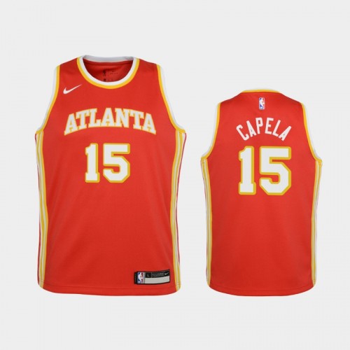 Youth 2020-21 Atlanta Hawks #15 Clint Capela Red Icon Jersey