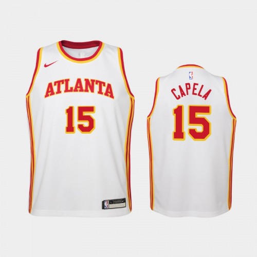 Youth 2020-21 Atlanta Hawks #15 Clint Capela White Association Jersey