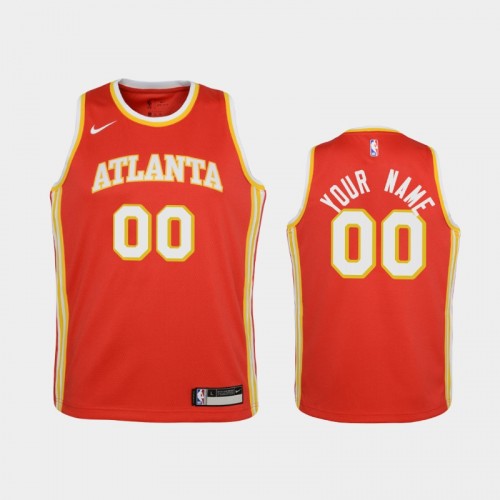 Youth 2020-21 Atlanta Hawks #00 Custom Red Icon Jersey