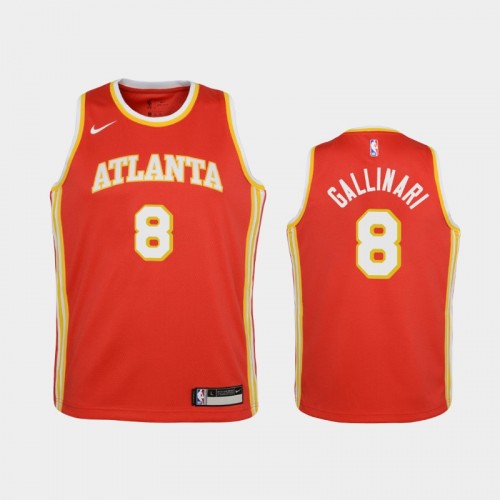 Youth 2020-21 Atlanta Hawks #8 Danilo Gallinari Red Icon Jersey