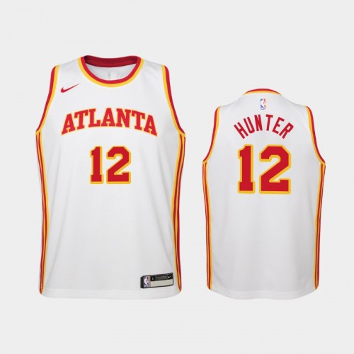 Youth 2020-21 Atlanta Hawks #12 De'Andre Hunter White Association Jersey
