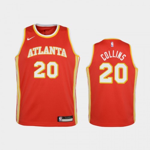 Youth 2020-21 Atlanta Hawks #20 John Collins Red Icon Jersey