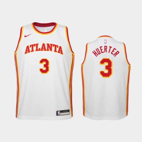 Youth 2020-21 Atlanta Hawks #3 Kevin Huerter White Association Jersey